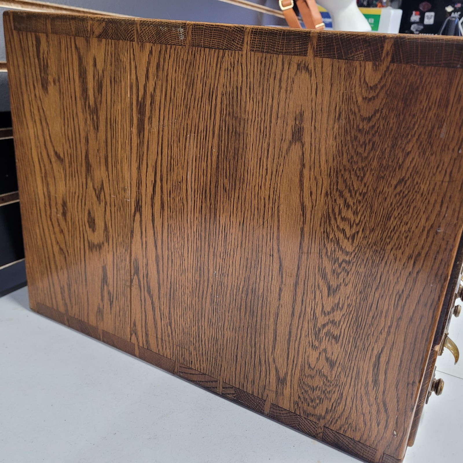 Vintage Remington Rand 6 Drawer Library Card Catalog File Cabinet Oak Solid