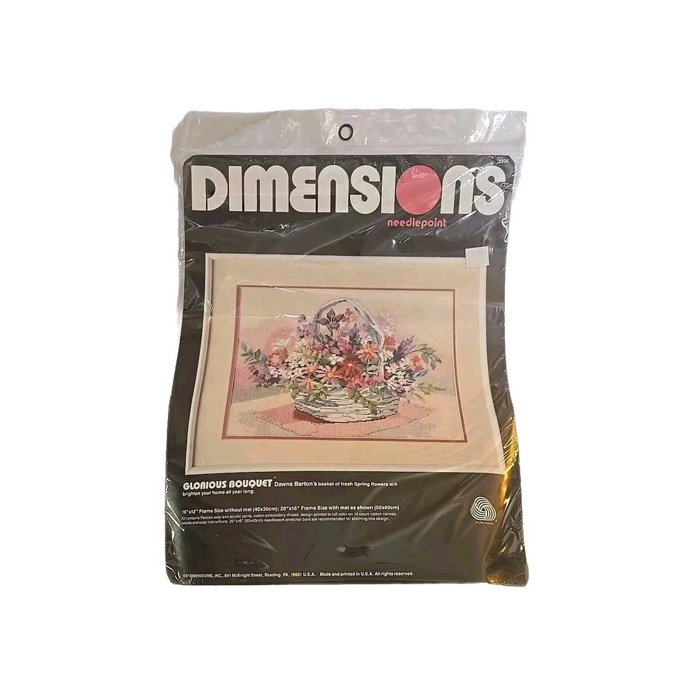 Dimensions Needlepoint Kit - Glorious Bouquet #2336 (Dawna Barton)