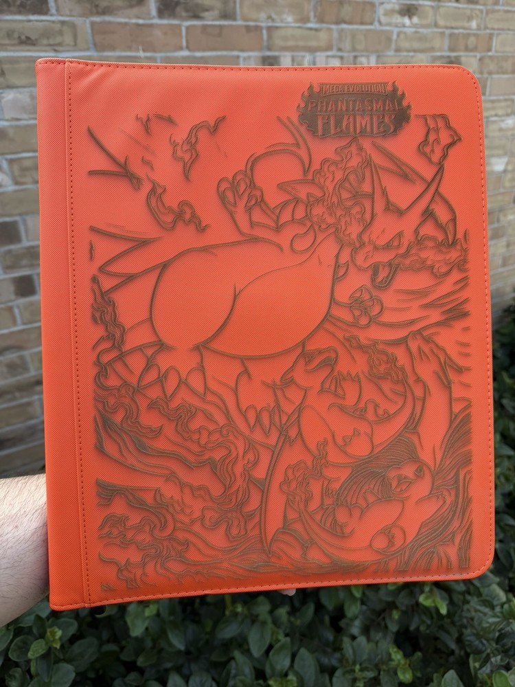 pokemon Laser Engraved Mega Charizard X Ex Top Loader (Made To Order)