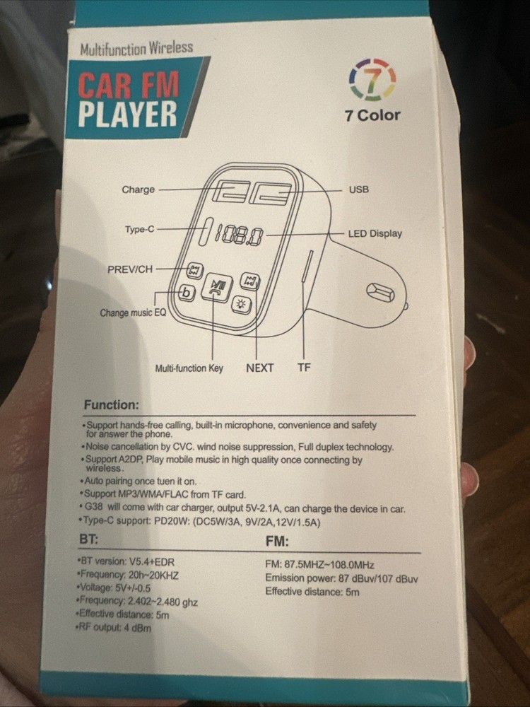 Multifunction Wireless Car FM Player