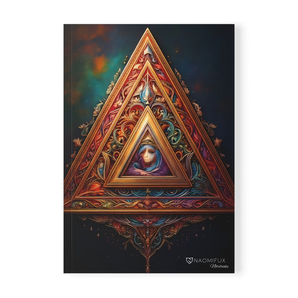 Triangle Universe Softcover Notebook, A5, Galaxy Stars Cosmos Journal, Space