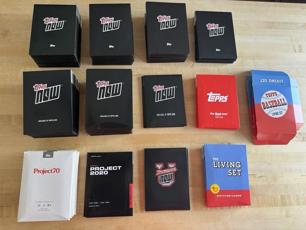 Topps Now & Other Empty Storage Envelopes & Boxes Approximately 147