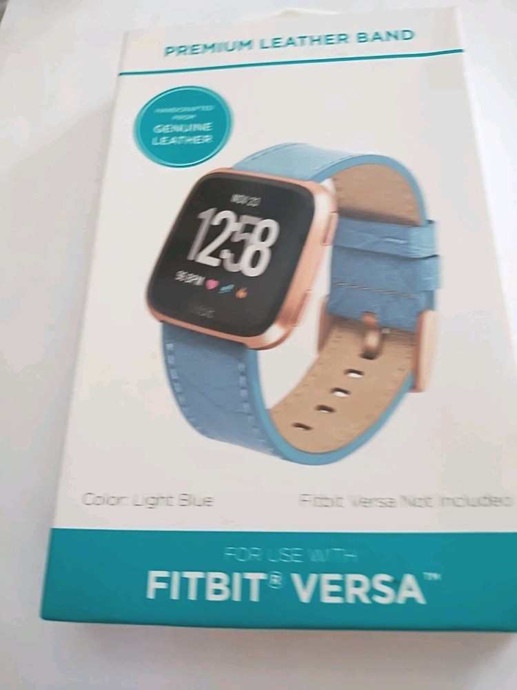 Fitbit Versa Premium Leather Band Light Blue