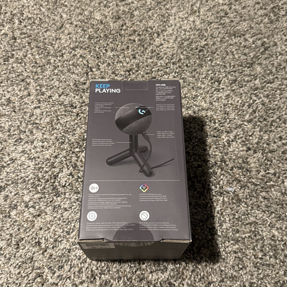 Logitech Yeti Orb RGB Gaming Microphone - Black
