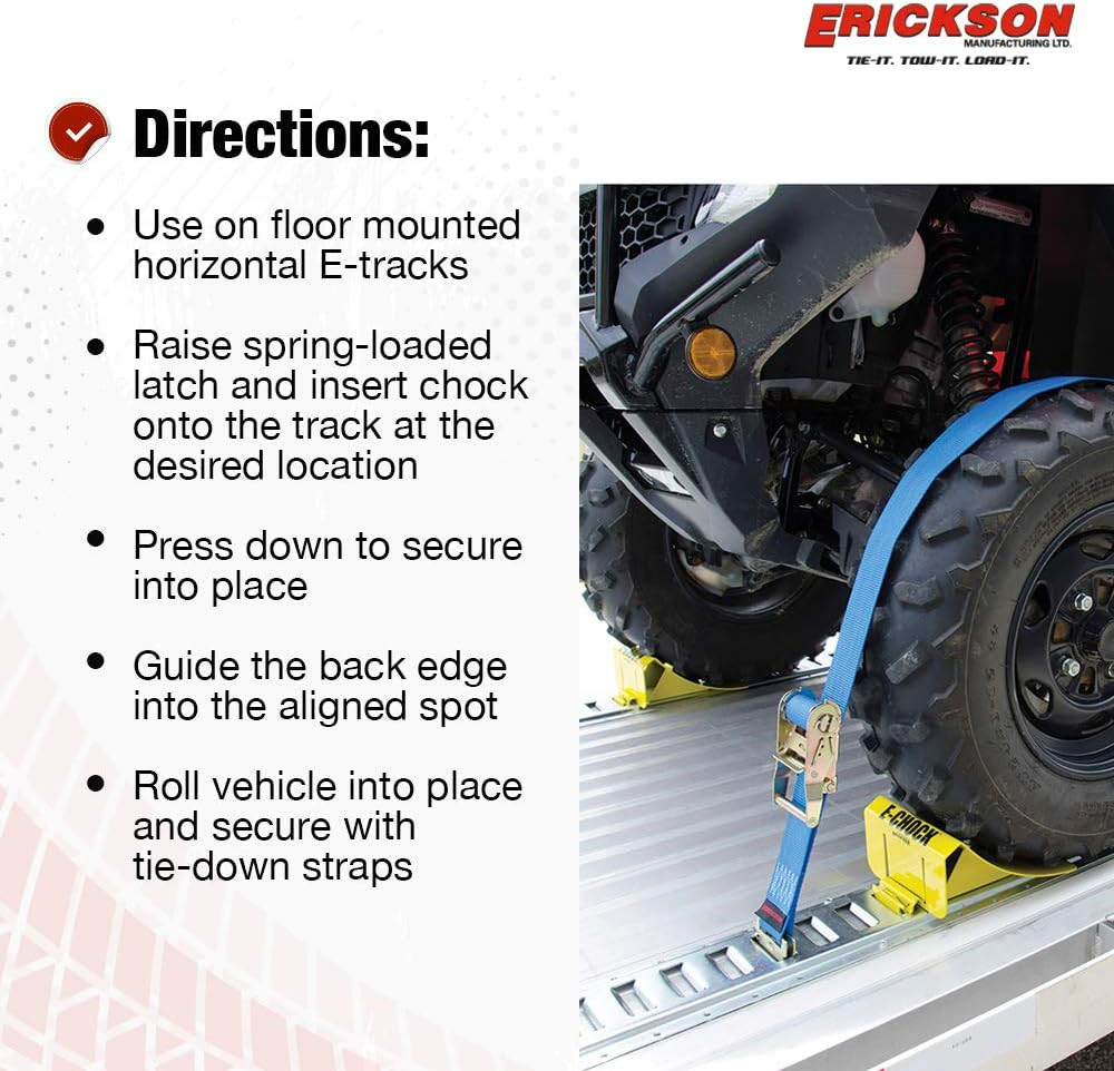 E-Track Moveable Wheel Chock,1 Pk