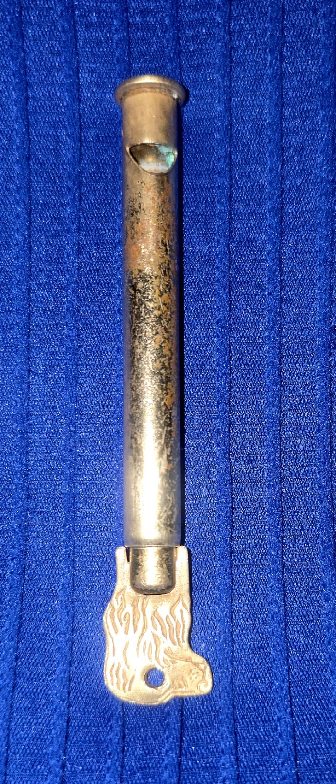 Orphan Annie Dog, Vtg. 1940, Sandy Brass Slide Whistle