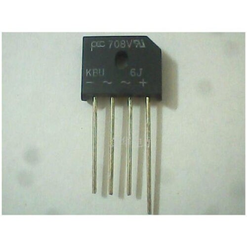 1-100pcs KBU6J Rectifier Bridge Black Flat Bridge Rectifier