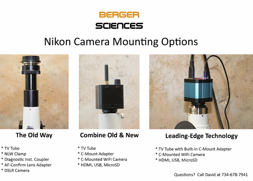 Nikon Microscope T Trinocular Head Replacement Pull Shaft with Brass Knob