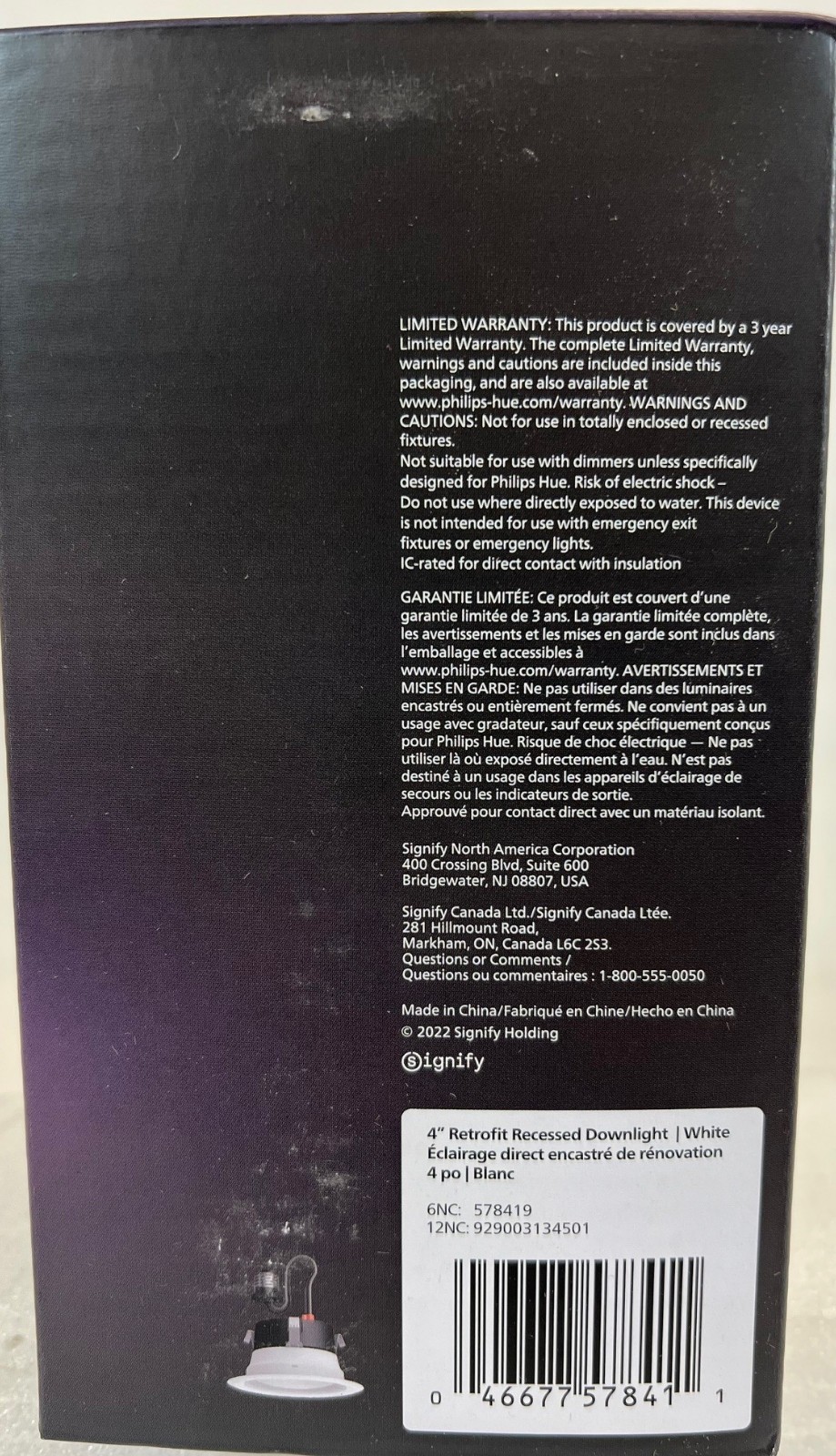 Philips Hue White & Color Ambiance 4" High Lumen Retrofit Recessed Downlight