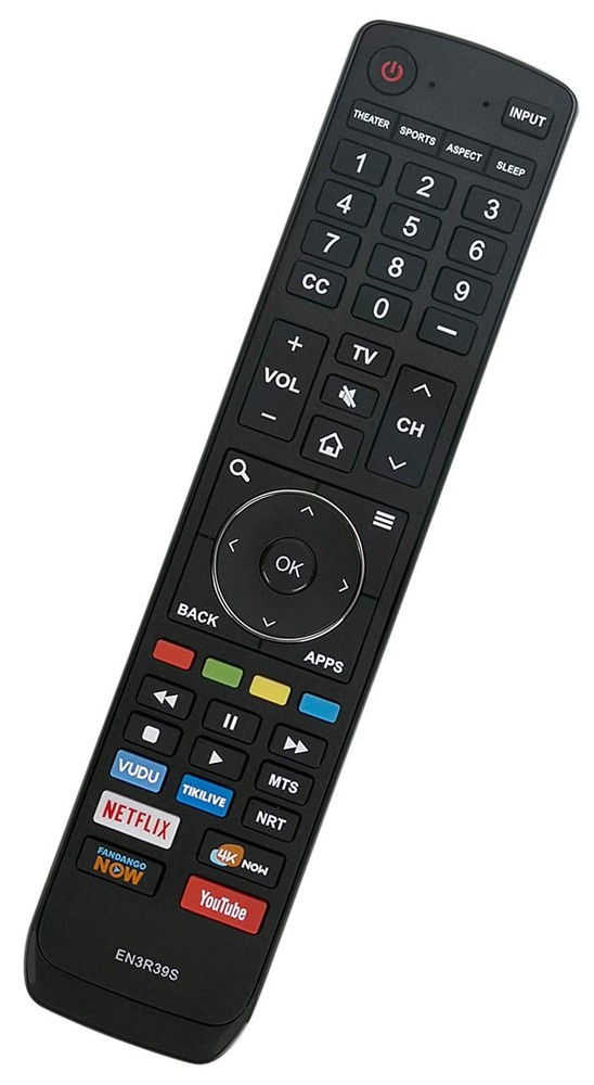 EN3R39S Remote Control Replacement for Sharp Smart TV Black