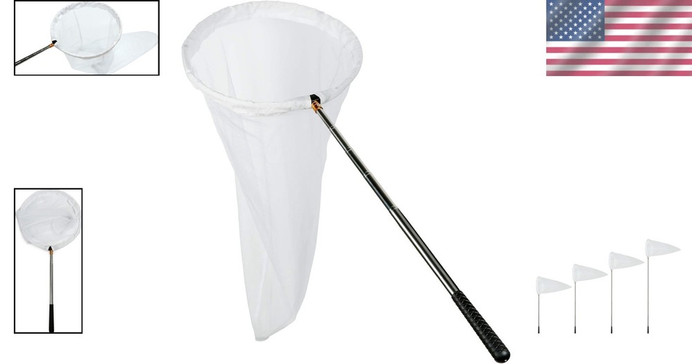 Telescoping Butterfly Net – 12" Ring, 59" Handle for Easy Insect Collection