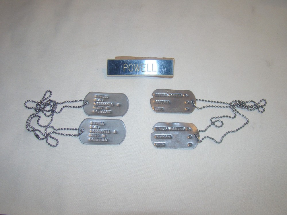 (4) Vinage Original USMC Dog Tags FATHER AND SON plus  Name Tag