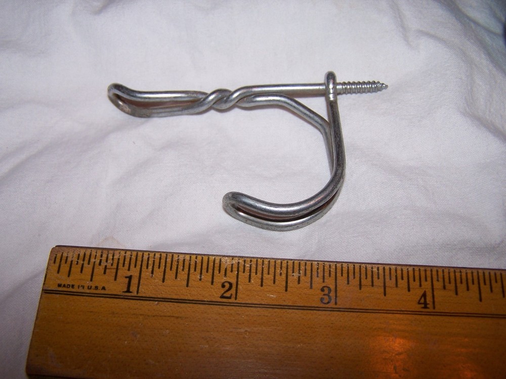 Vintage Coat Hat HOOK Heavy Duty TWISTED Wire -
