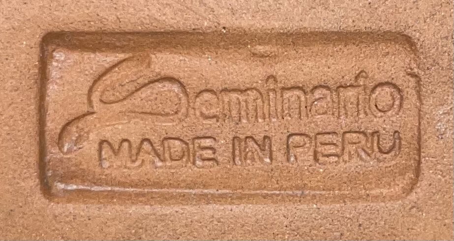 Seminario Peru Terracotta 15 Inch Tray Hand Crafted Hand Painted