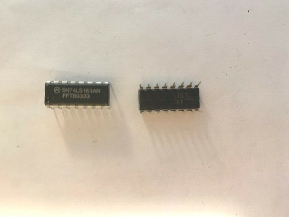 MOTOROLA SN74LS161AN IC COUNTER SINGLE 4-BIT SYNC BINARY UP 16 PIN DIP.