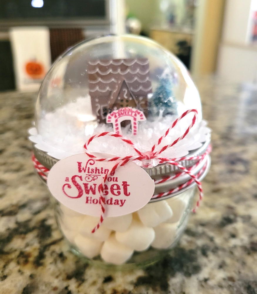 Gingerbread globe jar