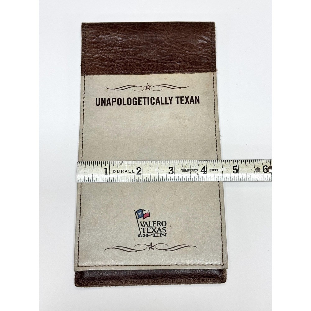 Leather Valero Texas Open Notepad Case: Unapologetically Texan