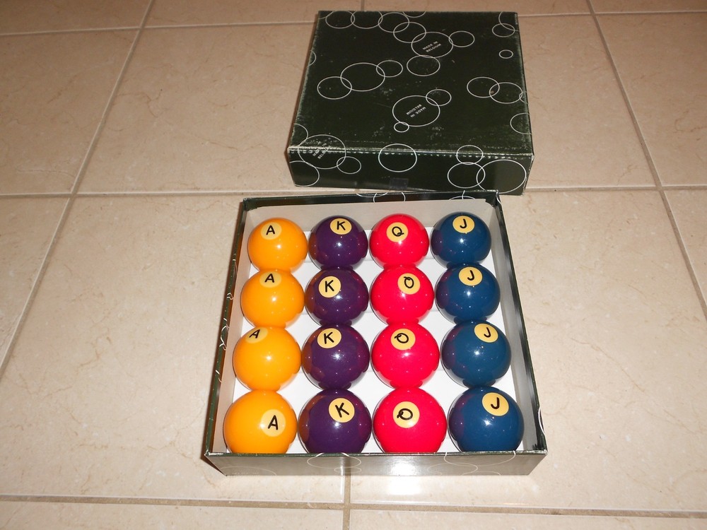 ARAMITH POKER BILLIARD POOL TABLE BALL SET 2 1/4" NICE SET