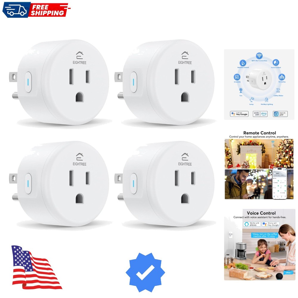 Smart Plug, WiFi Outlet Works with Alexa & Google Home, Smart Home Socket wit...