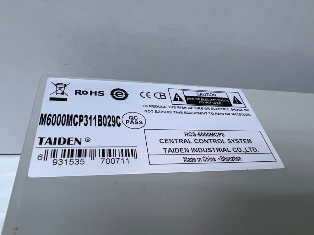 TAIDEN HCS-6000MCP3 Central Control system