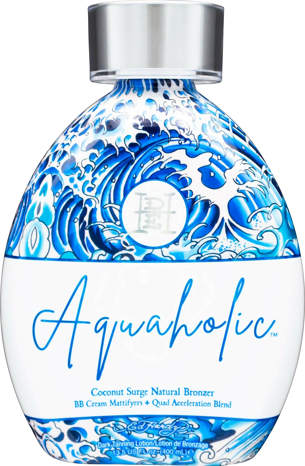 Ed Hardy Aquaholic Coconut Surge Natural Bronzer Tanning Lotion - 13.5 oz.