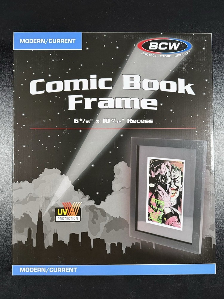 (2 Pack) BCW Comic Book FRAME - MODERN CURRENT Size Black Wood Polycarbonate