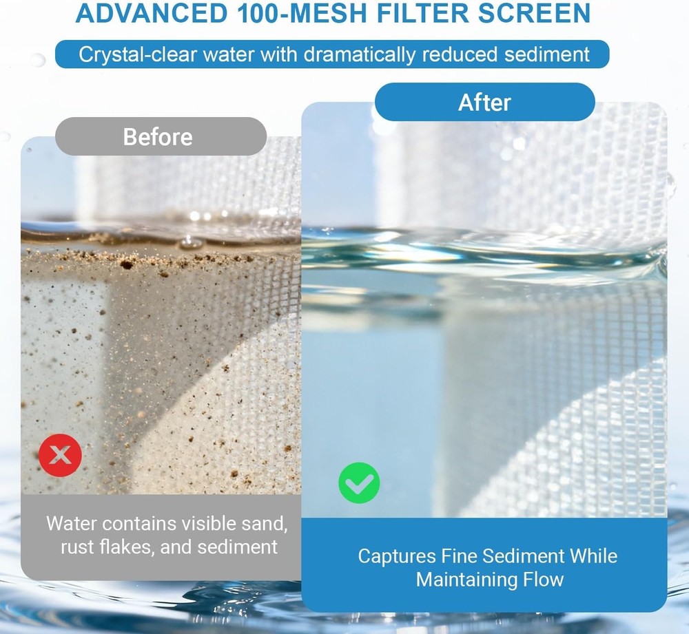 100 Mesh Spin Down Sand Separator for Rusco Vu-Flow 1-1/2" Spin-Down Filter