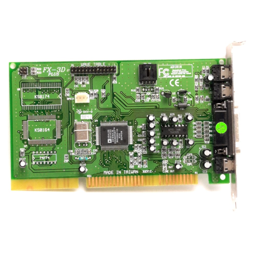 AOpen AD1816 FX-3D Plus Sound Card w/ Wave Table & CD-Rom Audio