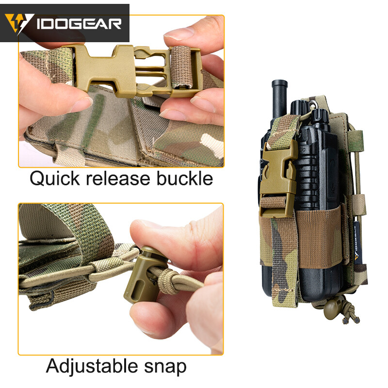 IDOGEAR Tactical Radio Pouch MOLLE Walkie Talkie BAOFENG POFUNG UV5R UV82 Pouch