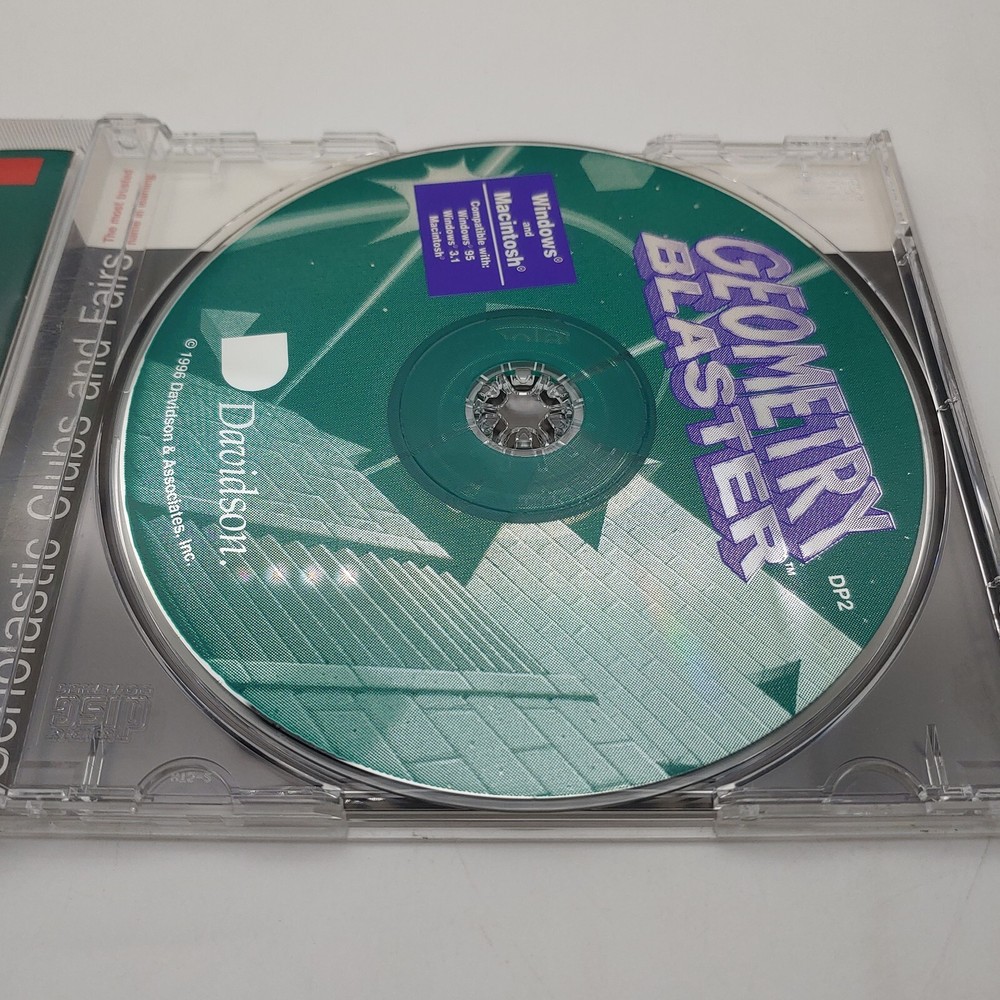 Davidson Geometry Blaster The Math Educational Advantage PC CD Rom Computer Game