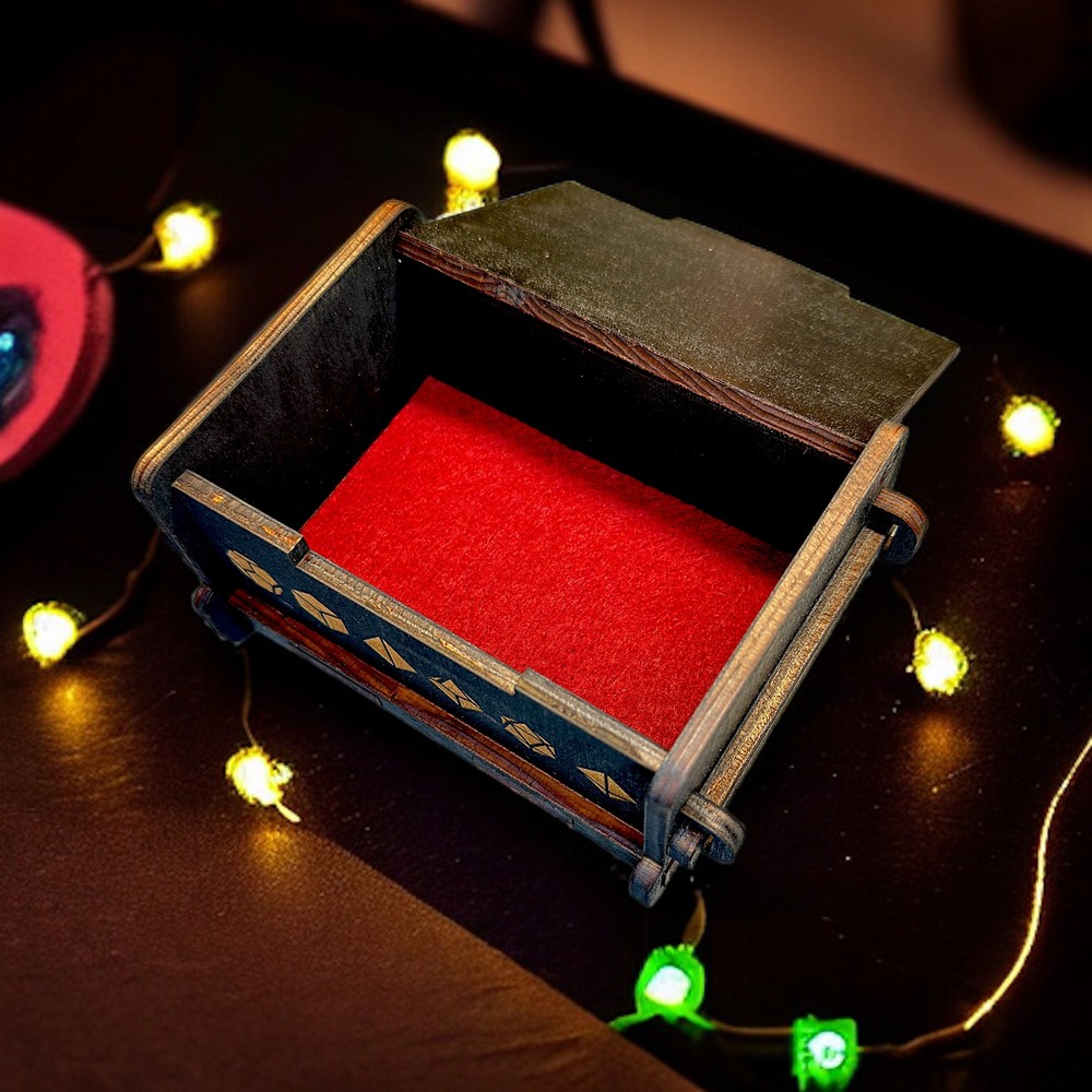 Dice Box - BLACK - Dragons Eye 6x4x3