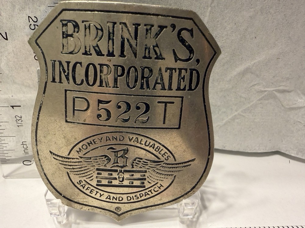 Vintage Brink’s Incorporated Hat Badge