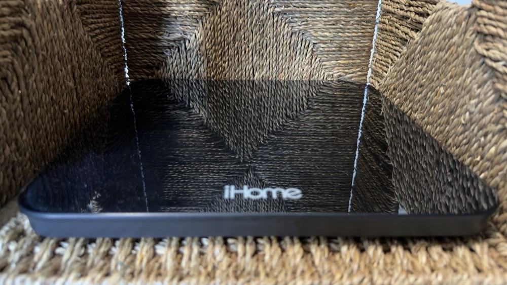 iHome LED Digital Bathroom Scale Black Glass Plastic