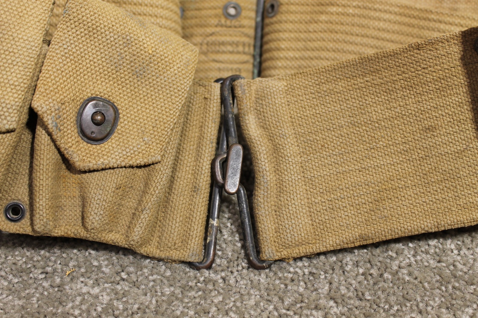 Original US WWI Ammo Ammunition Cartridge Belt Russell 1918 WW1