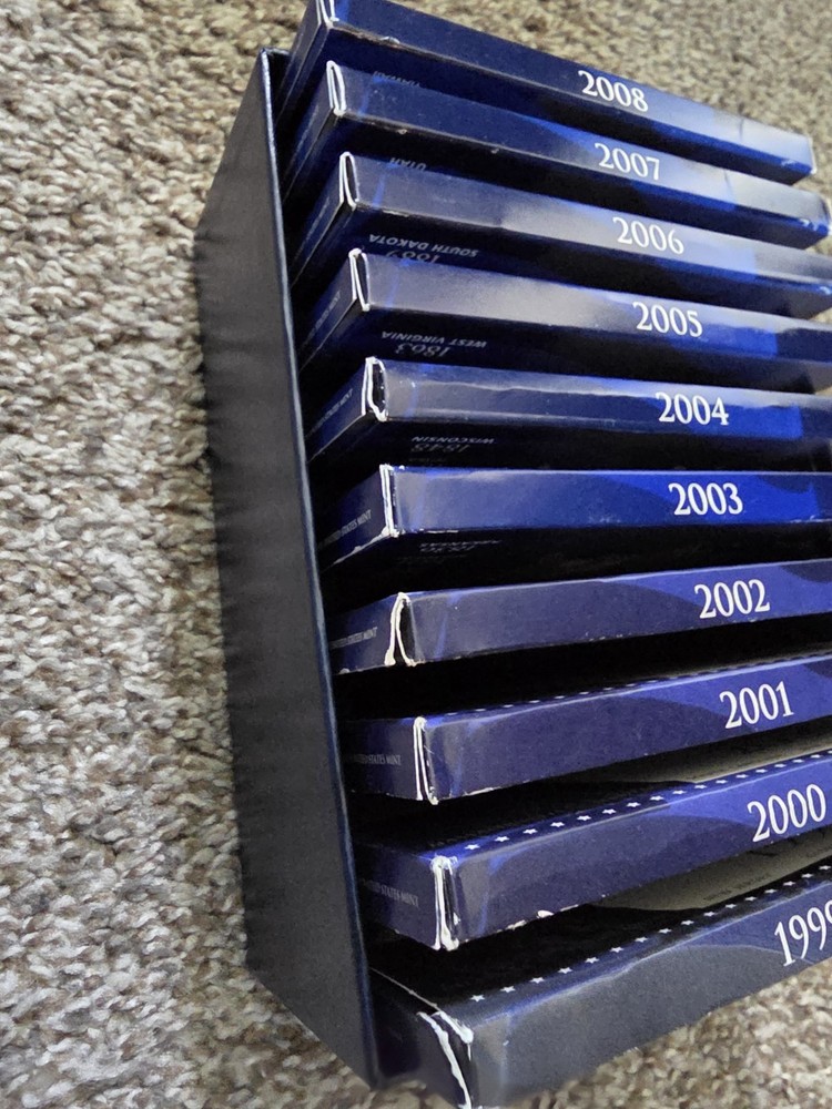 1999-2008 Silver Proof Box Only NO Coins