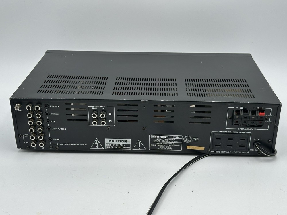 Fisher CA-275 Studio-Standard Integrated Amplifier