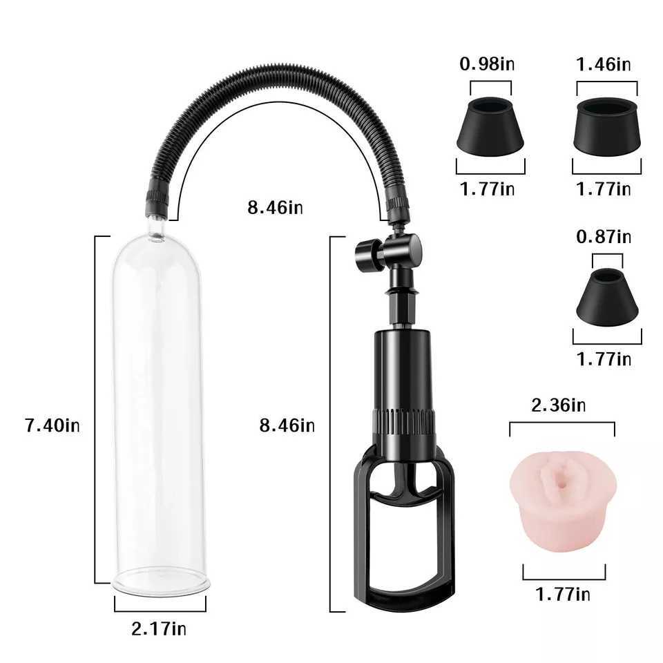 Penis Pump Vacuum Big Dick Stretcher Enlarger Enhancement Sex Toys for Men Adult