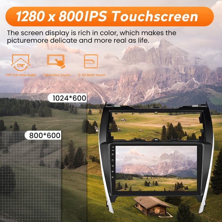 For 2012-2014 Toyota Camry Radio Car Apple Carplay Android GPS Navigation 2+32GB