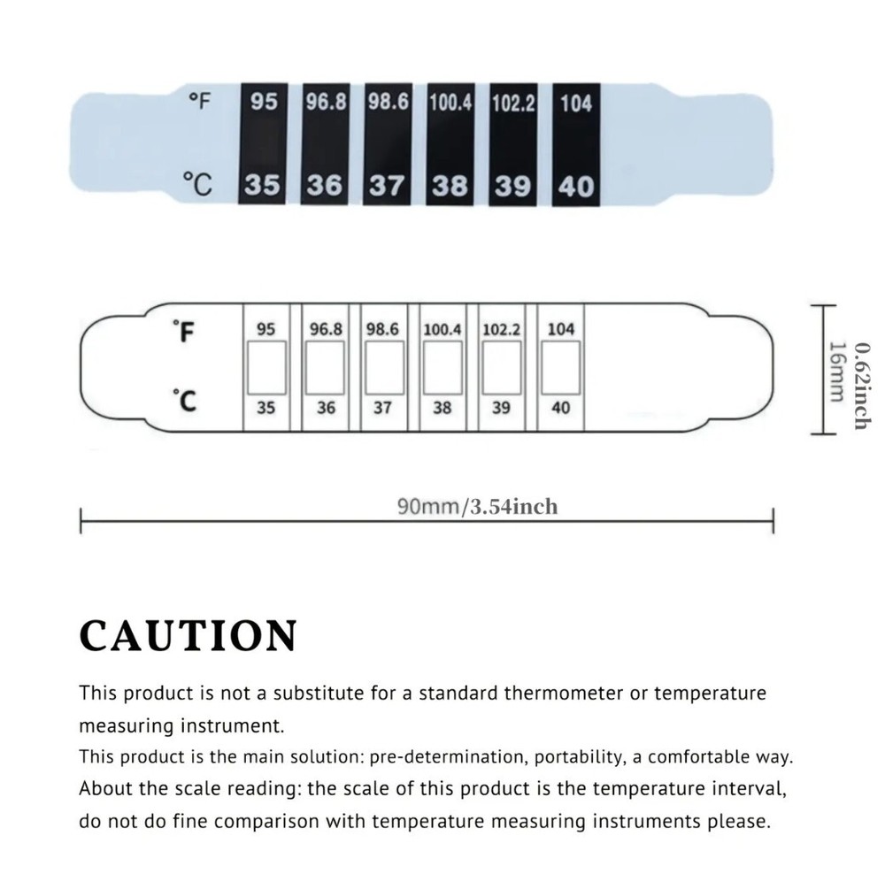 15s' Quick Read Forehead Thermometer Strips 2PCs,Great For Checking Fever...