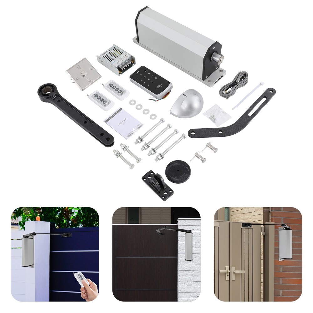 Automatic Swing Gate Opener Electric Door Operator Closer System w/ Remotes