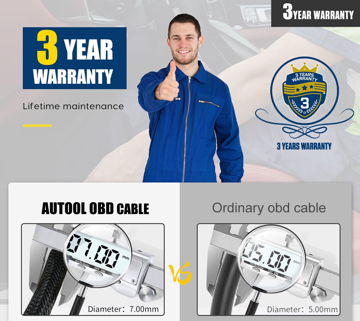 OBD2 38 to 16 Pin Adaptor Diagnostic Lead Scanner Cable Fit For Mercedes Benz