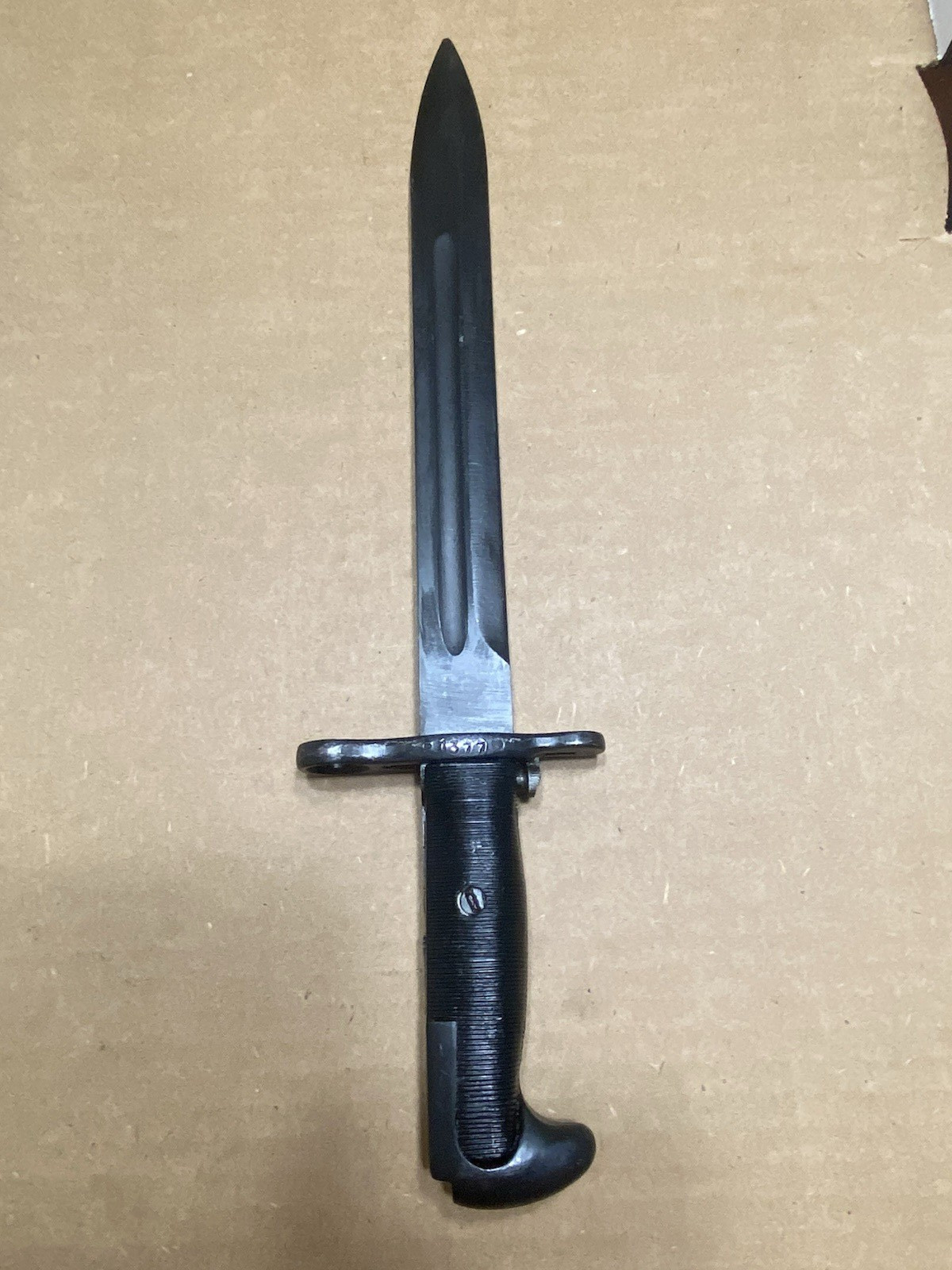 Original M1 Garand bayonet E US marked w/ E-US scabbard also fits 1903 NICE