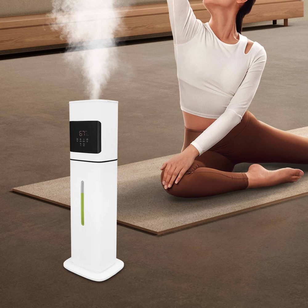 Smart White Humidifier with Large Capacity, Remote Control & Quiet Operation