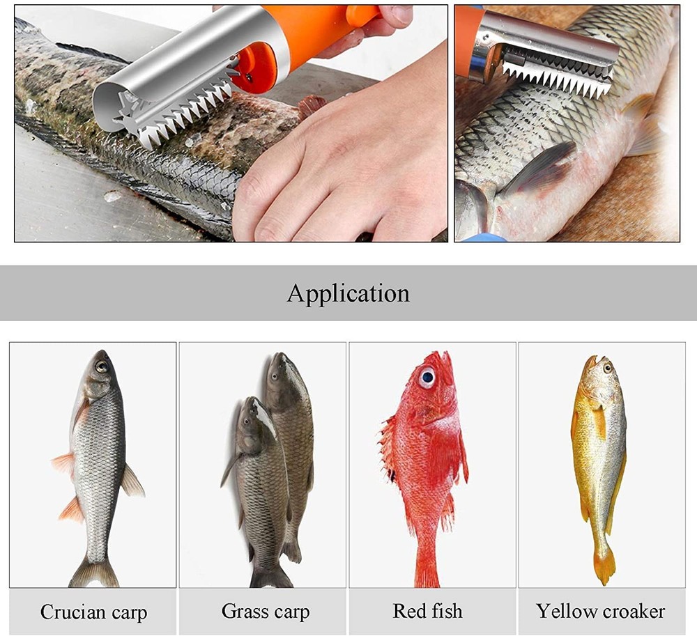 Powerful Electric Fish Scraper Cordless Fish Scaler Cleaner Automatic Fish Scale