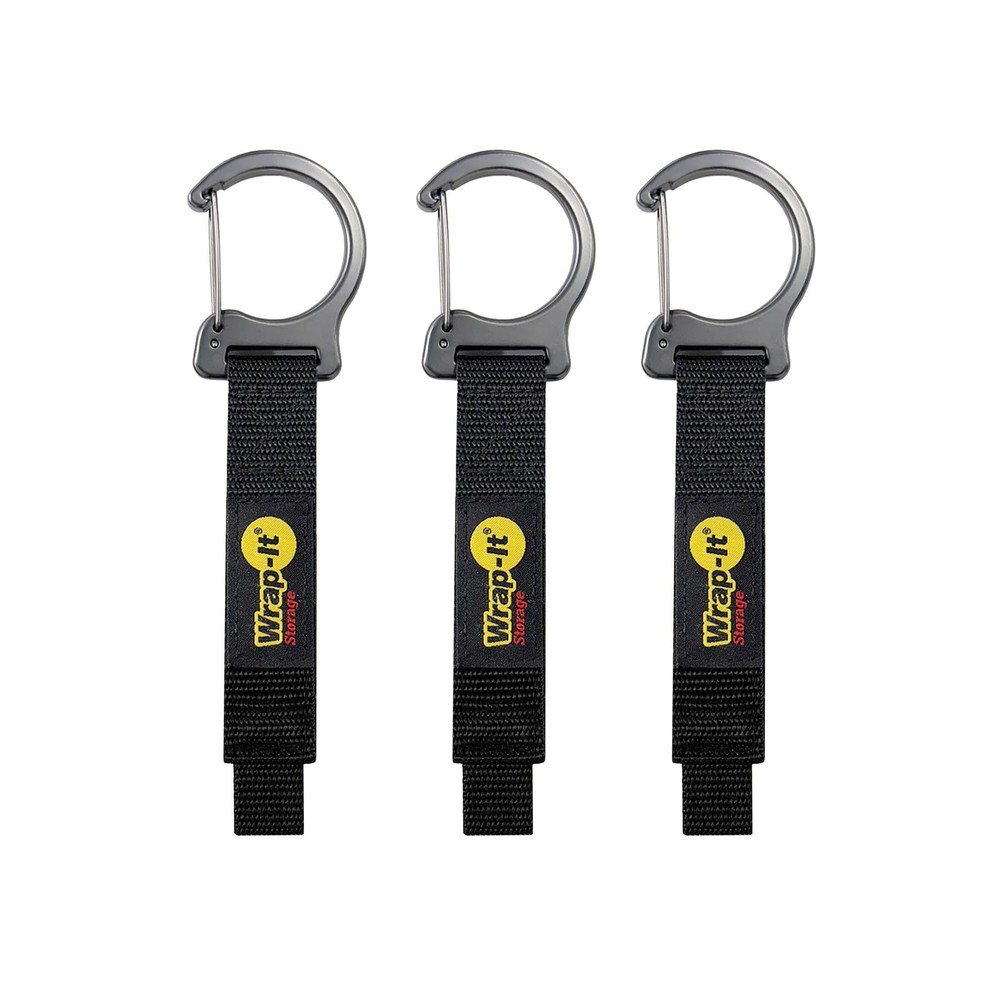 Wrap-It Storage Quick Clips - 10" (3-Pack) Black - Cord (3-Pack),