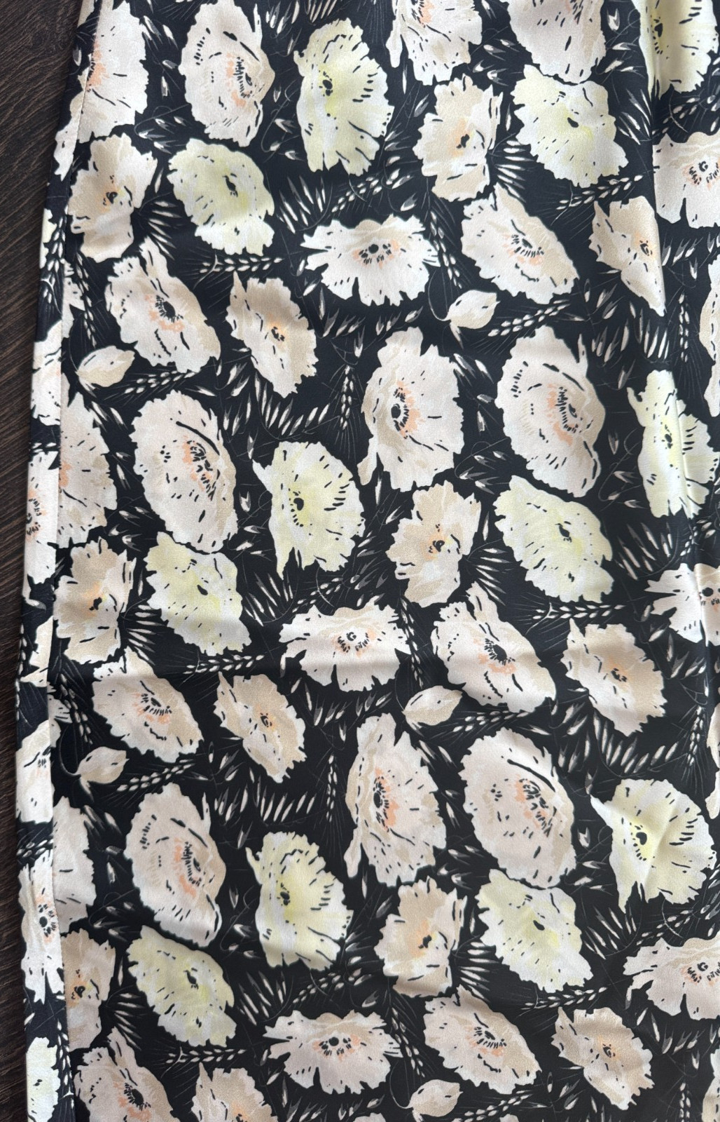 Doen ELOWETTE SKIRT IN NOIR FLEURS D'ANEMONE