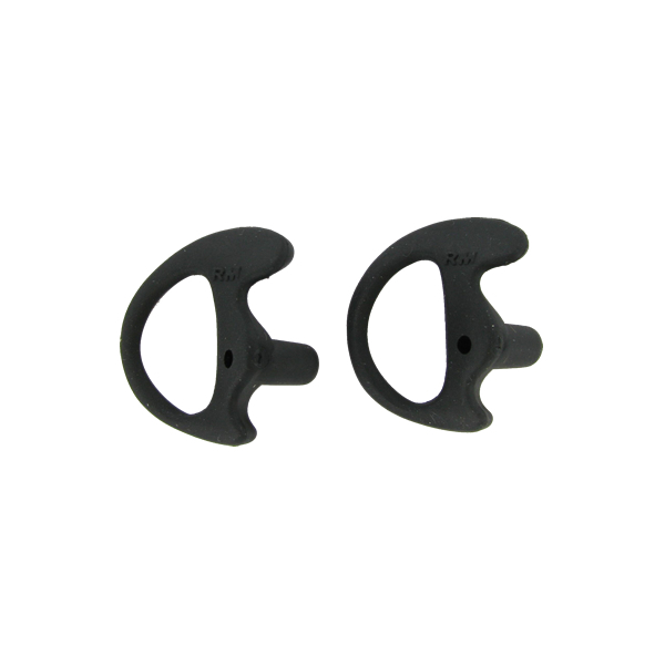 Black Replacement Extra Small Earmold Earbud Right Side Two-Way Radio 2 Pack