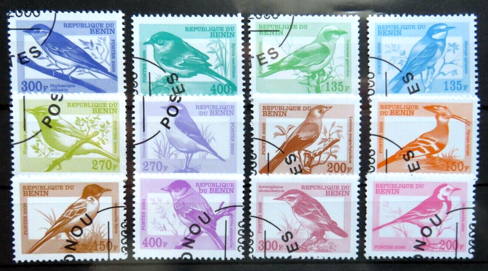 BIRDS BENIN, 2000, used, complete set