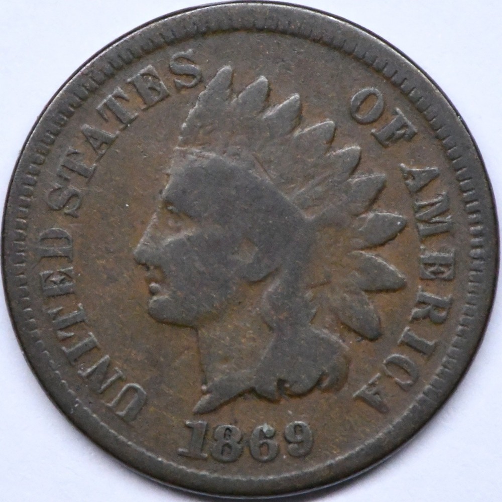1869 indian head penny
