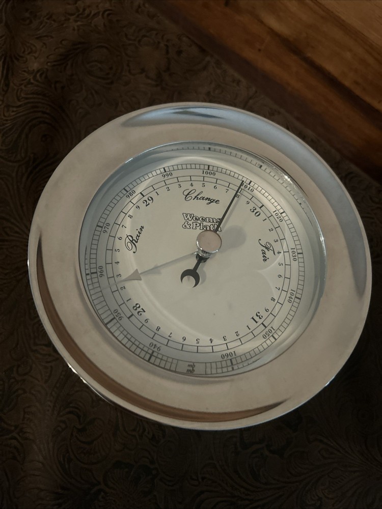 VINTAGE WEEMS & PLATH Solid Brass Assemblies In USA-SHIP BOAT Rain BAROMETER